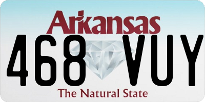 AR license plate 468VUY