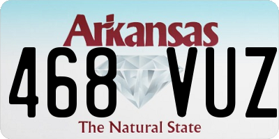 AR license plate 468VUZ