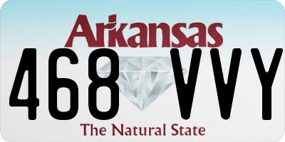 AR license plate 468VVY