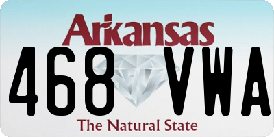 AR license plate 468VWA