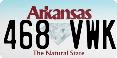 AR license plate 468VWK