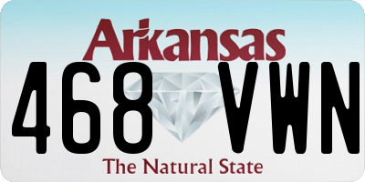 AR license plate 468VWN