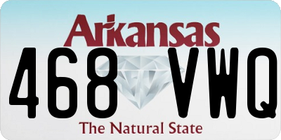 AR license plate 468VWQ