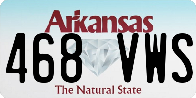 AR license plate 468VWS
