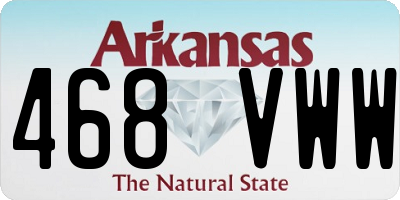 AR license plate 468VWW