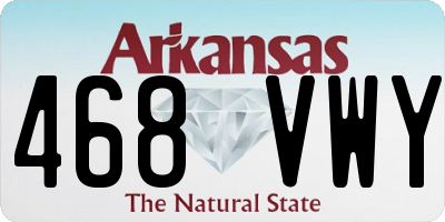AR license plate 468VWY