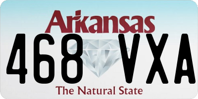 AR license plate 468VXA