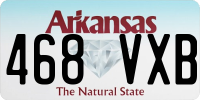 AR license plate 468VXB