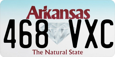 AR license plate 468VXC