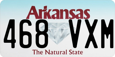 AR license plate 468VXM