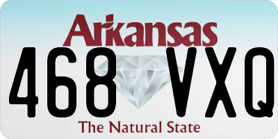 AR license plate 468VXQ
