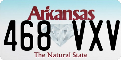 AR license plate 468VXV