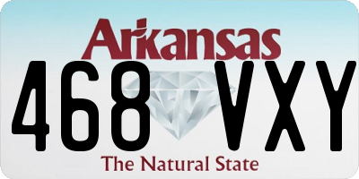 AR license plate 468VXY