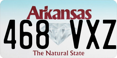 AR license plate 468VXZ