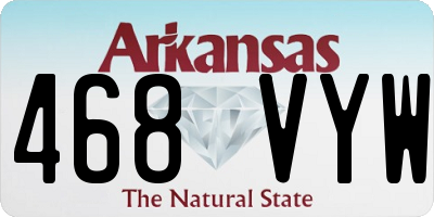 AR license plate 468VYW