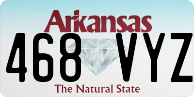 AR license plate 468VYZ