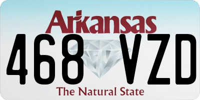 AR license plate 468VZD