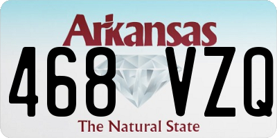 AR license plate 468VZQ