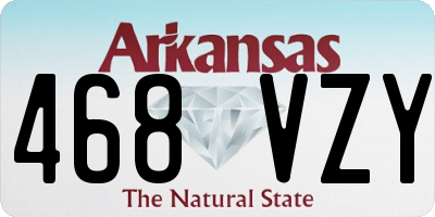 AR license plate 468VZY