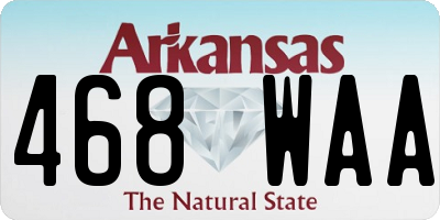 AR license plate 468WAA