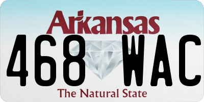 AR license plate 468WAC