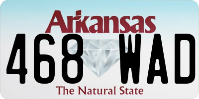 AR license plate 468WAD