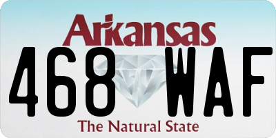 AR license plate 468WAF
