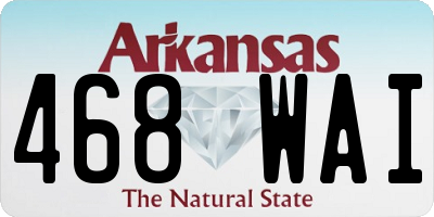 AR license plate 468WAI