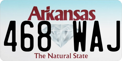 AR license plate 468WAJ