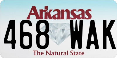 AR license plate 468WAK