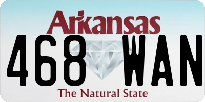 AR license plate 468WAN