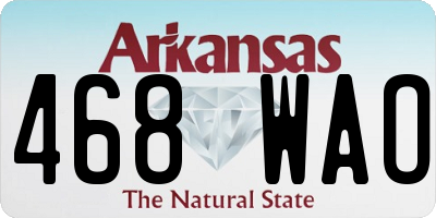 AR license plate 468WAO