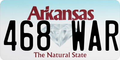 AR license plate 468WAR