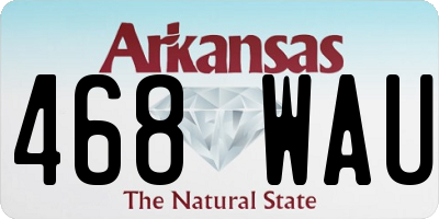 AR license plate 468WAU