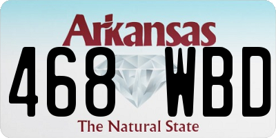 AR license plate 468WBD