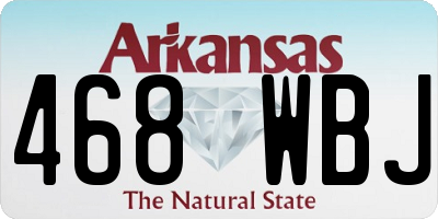 AR license plate 468WBJ