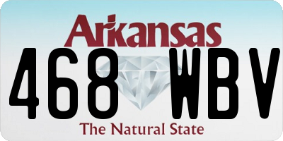 AR license plate 468WBV