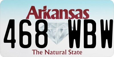 AR license plate 468WBW