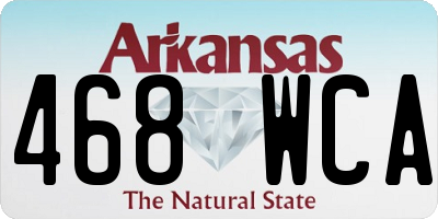 AR license plate 468WCA
