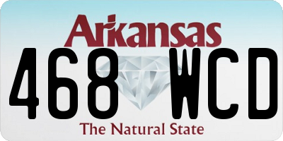 AR license plate 468WCD