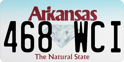 AR license plate 468WCI