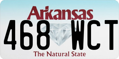 AR license plate 468WCT