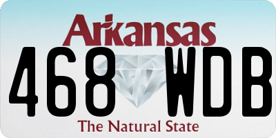 AR license plate 468WDB