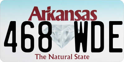 AR license plate 468WDE