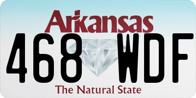 AR license plate 468WDF