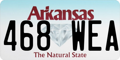 AR license plate 468WEA