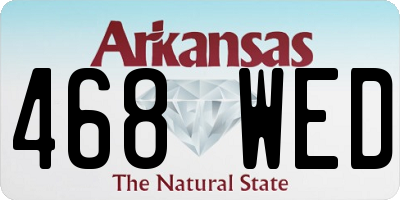 AR license plate 468WED