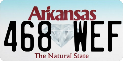 AR license plate 468WEF