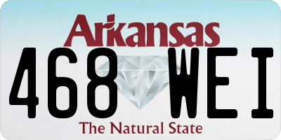 AR license plate 468WEI