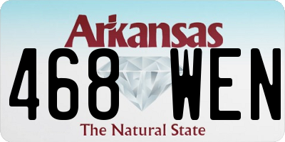 AR license plate 468WEN